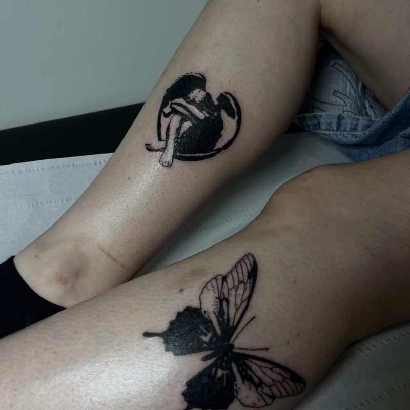 tatouage lyon blackwork lettrage